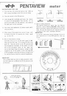 Spotron Pentaview manual. Camera Instructions.